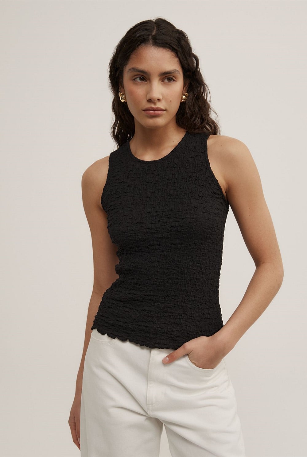 Textured Jersey Tank