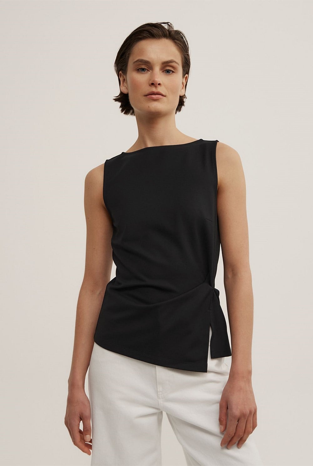 Split Detail Twist Tank