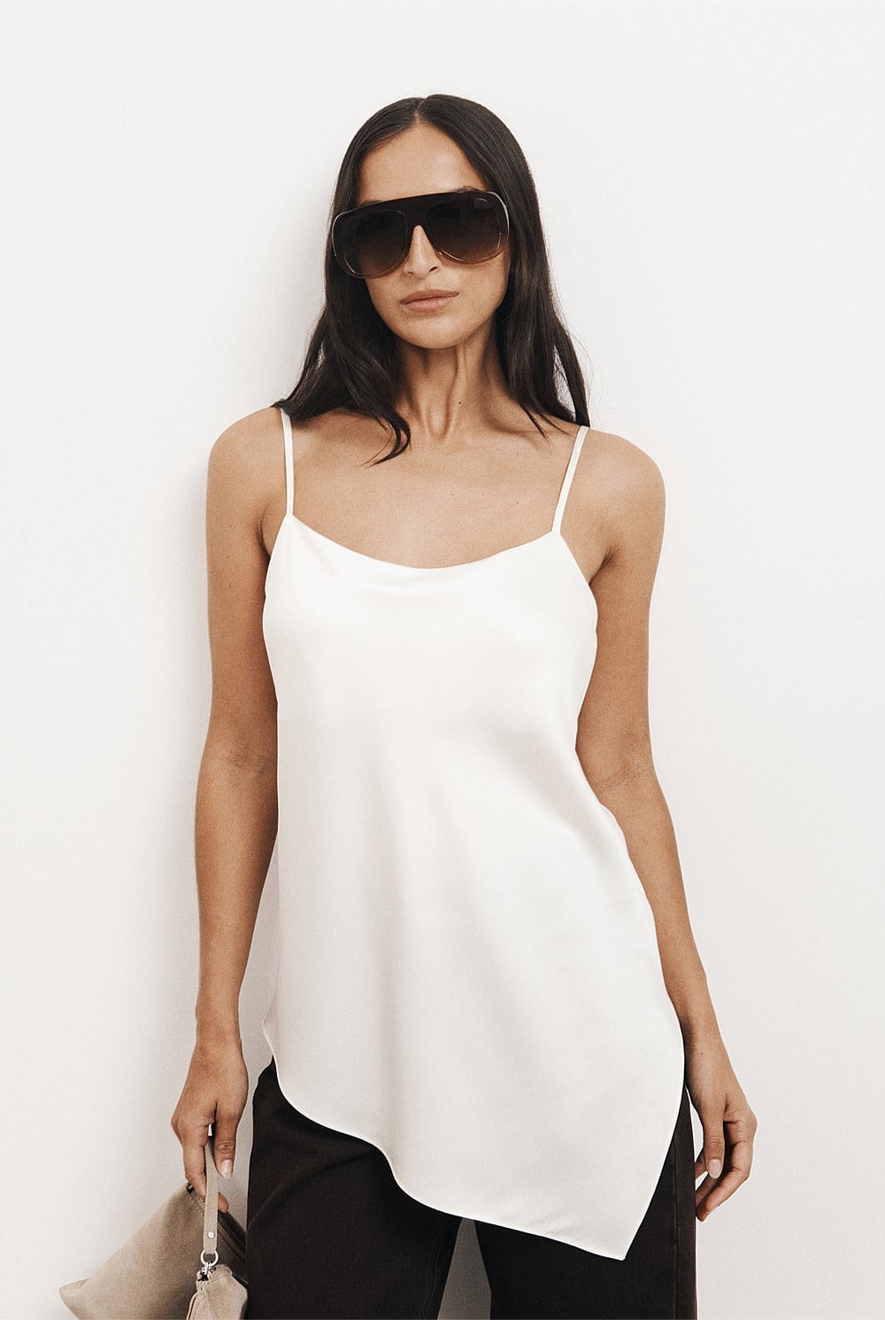 Scarf Hem Longline Tank