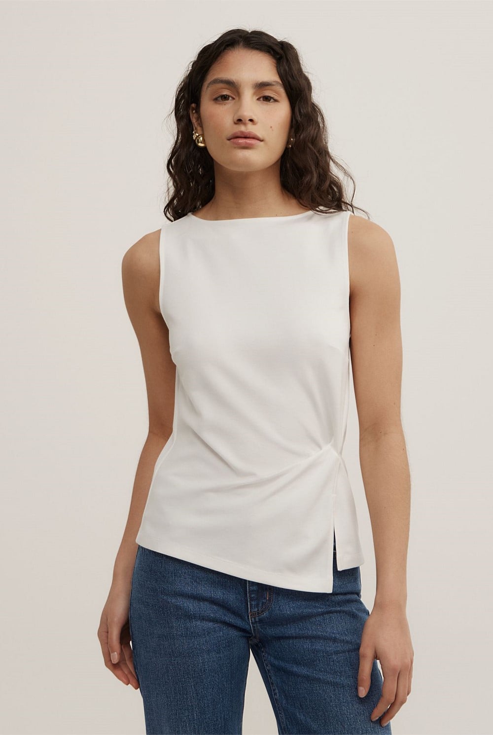 Split Detail Twist Tank