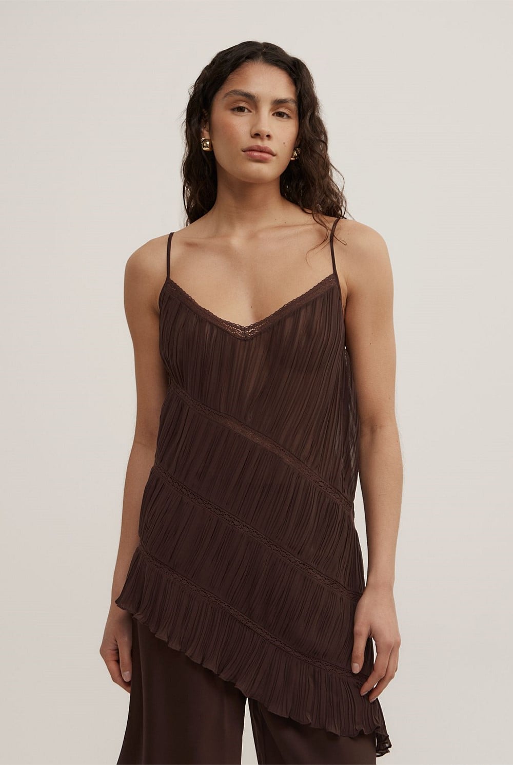 Gather Lace Trim Top