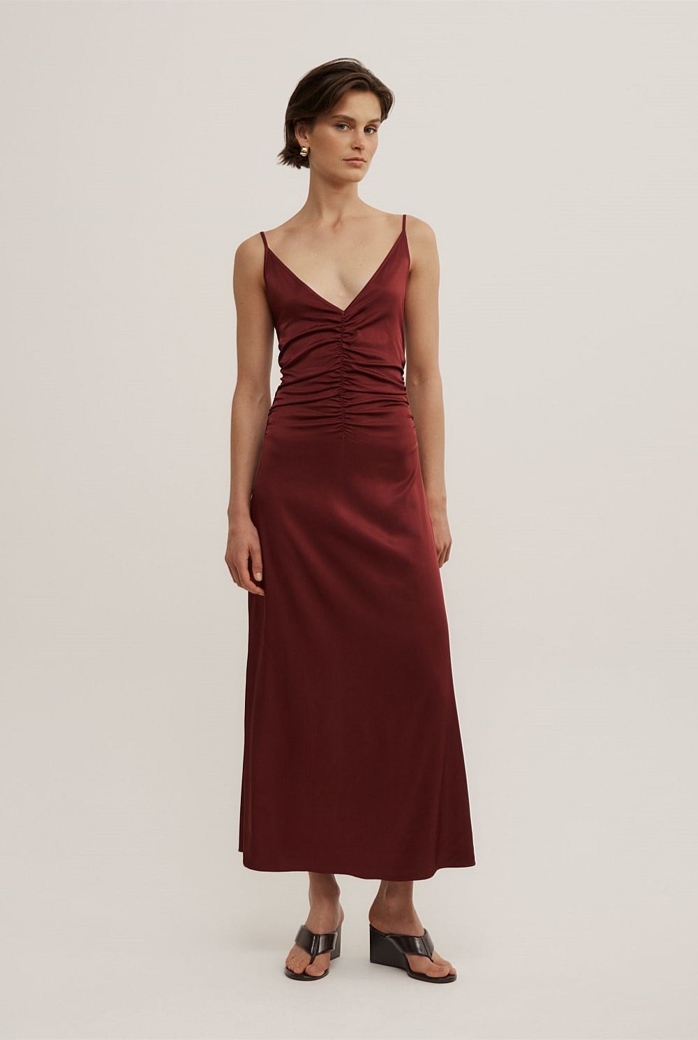 Gather Slip Dress