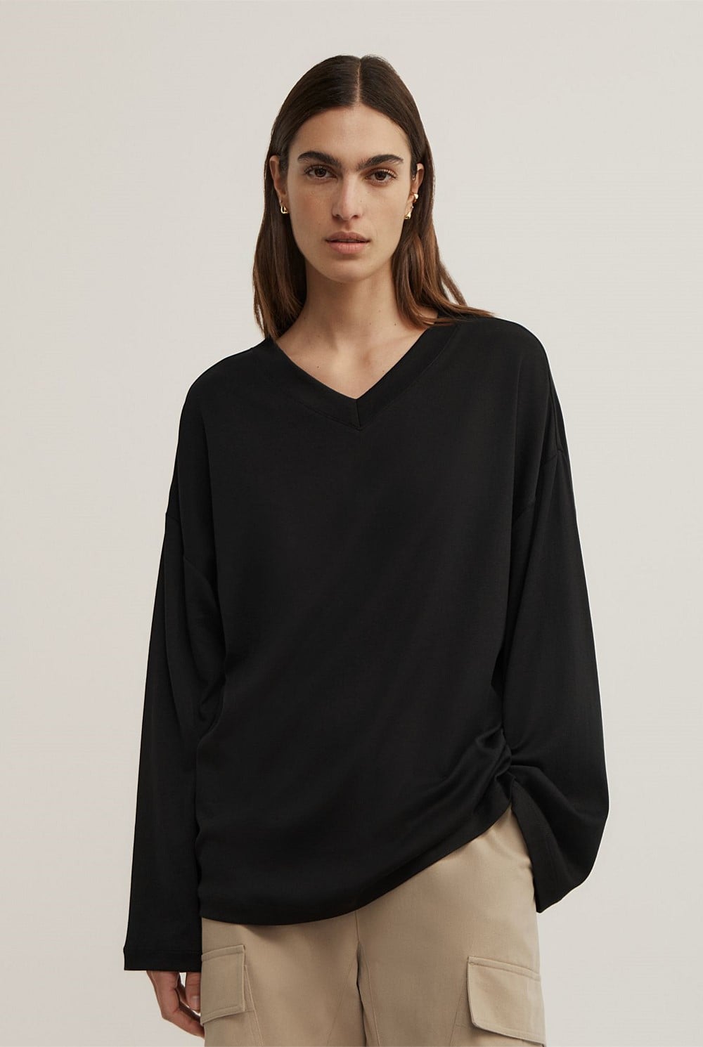 High V Long Sleeve T-Shirt