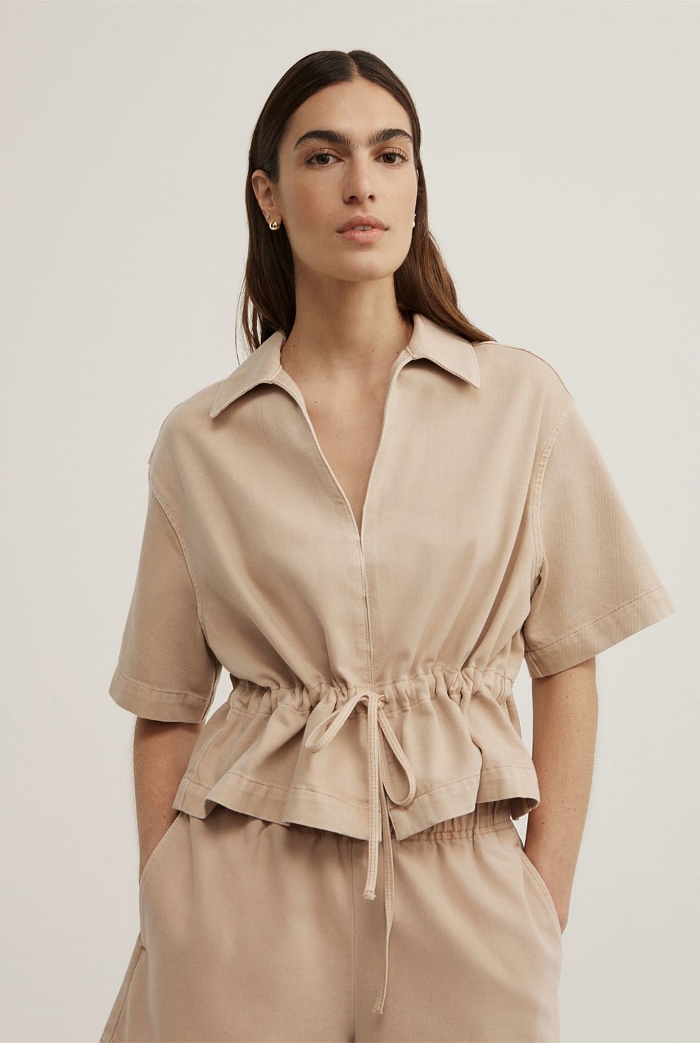 Bow Denim Shirt