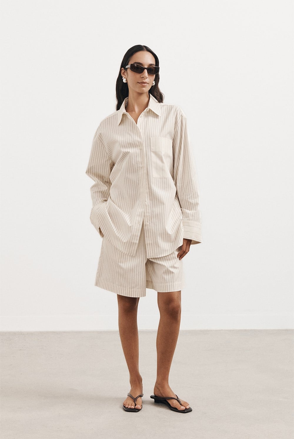 Spliced Stripe Shirt