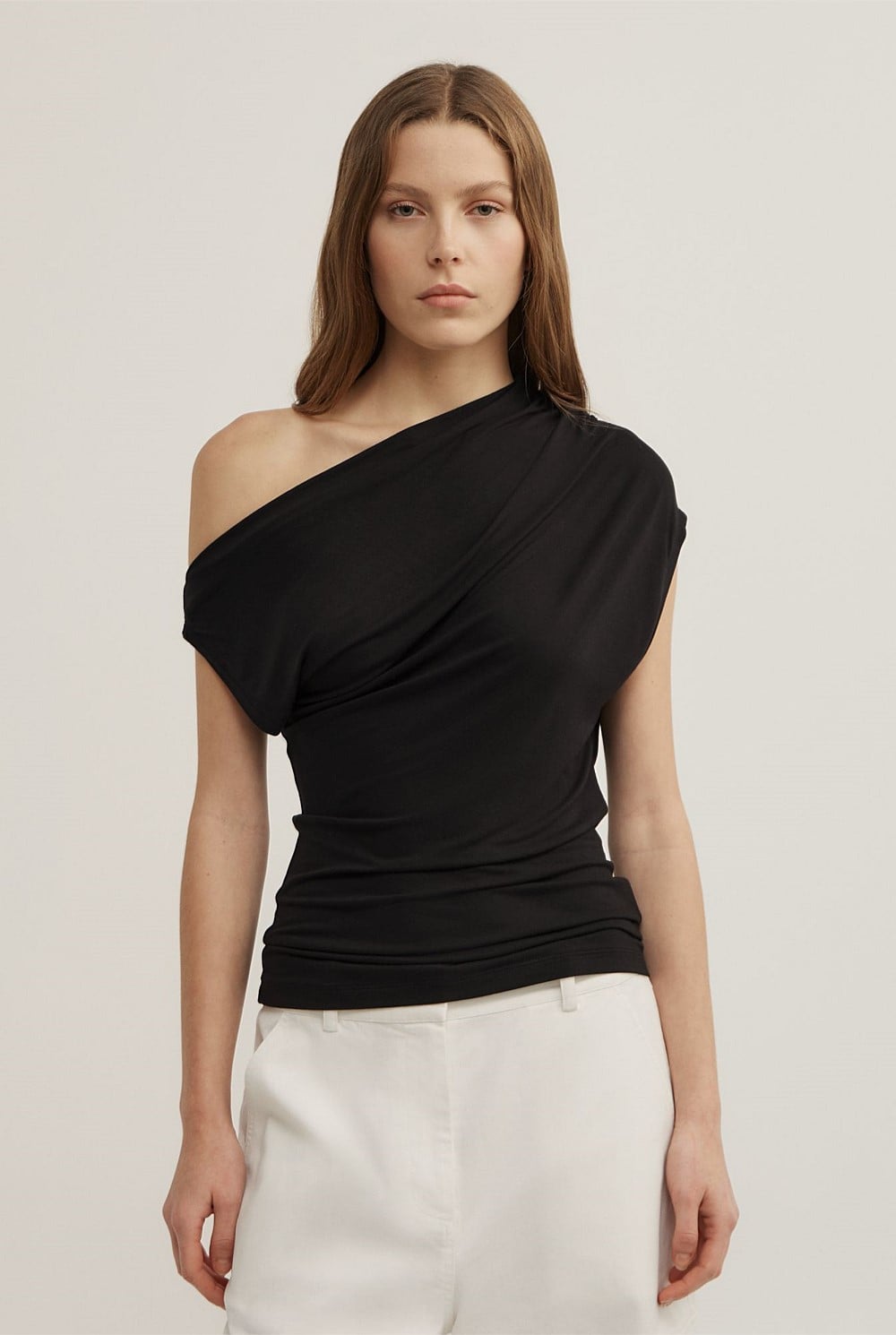 Asymmetric Jersey Top