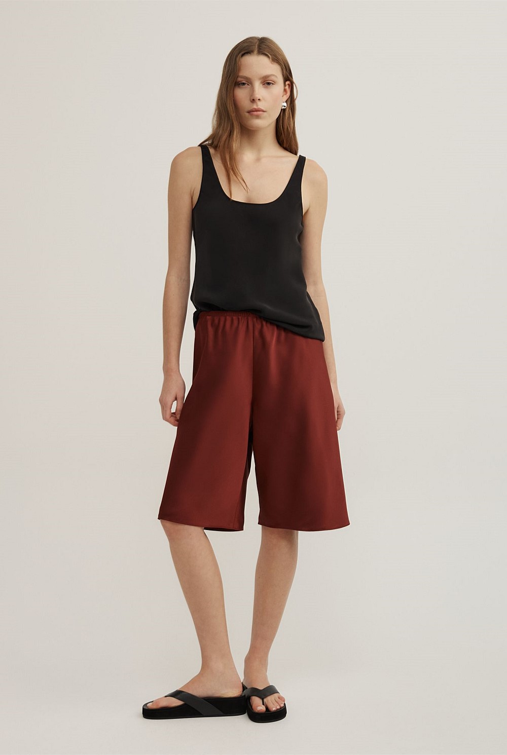 Satin Bermuda Shorts