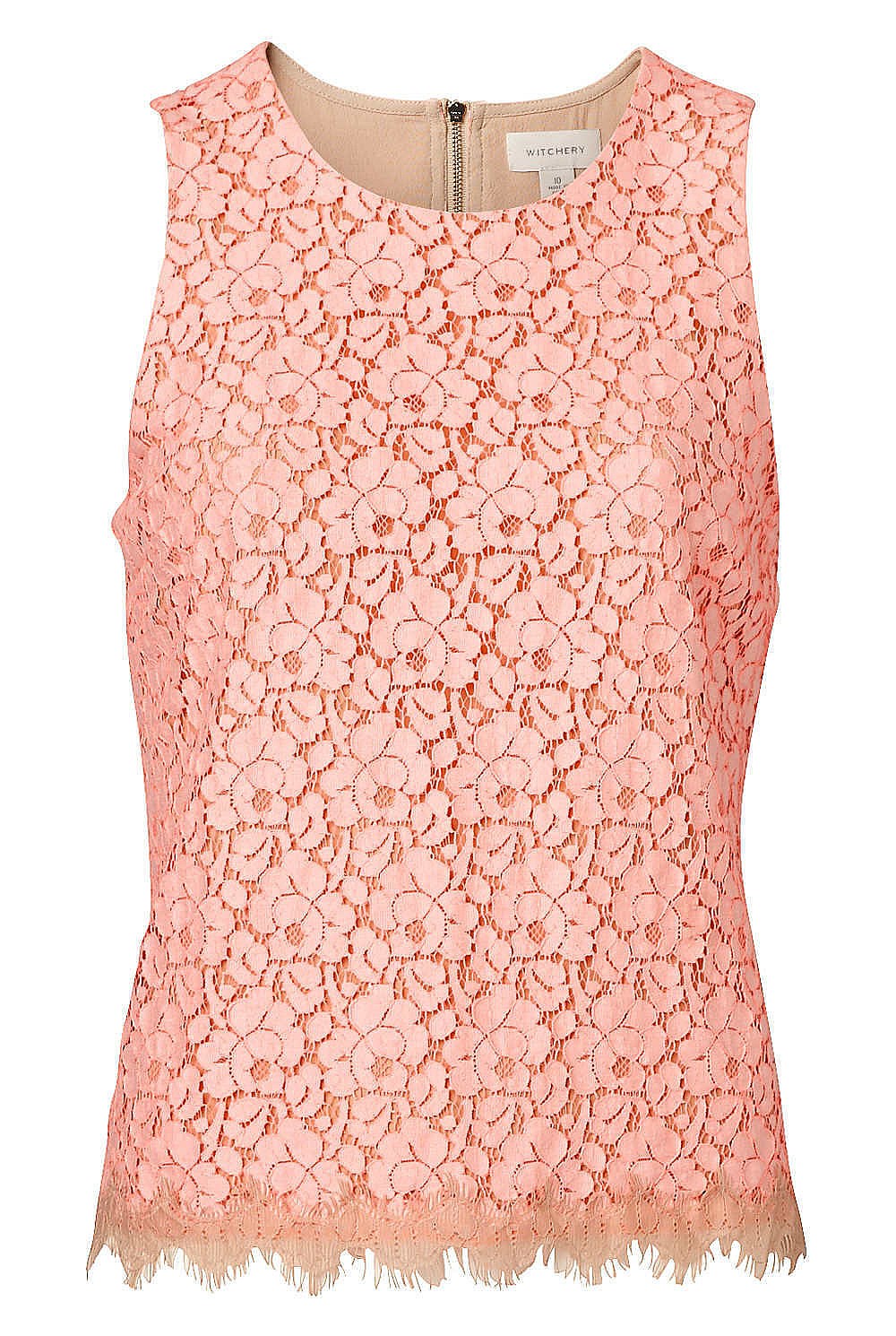 Lace Exposed Zip Tank