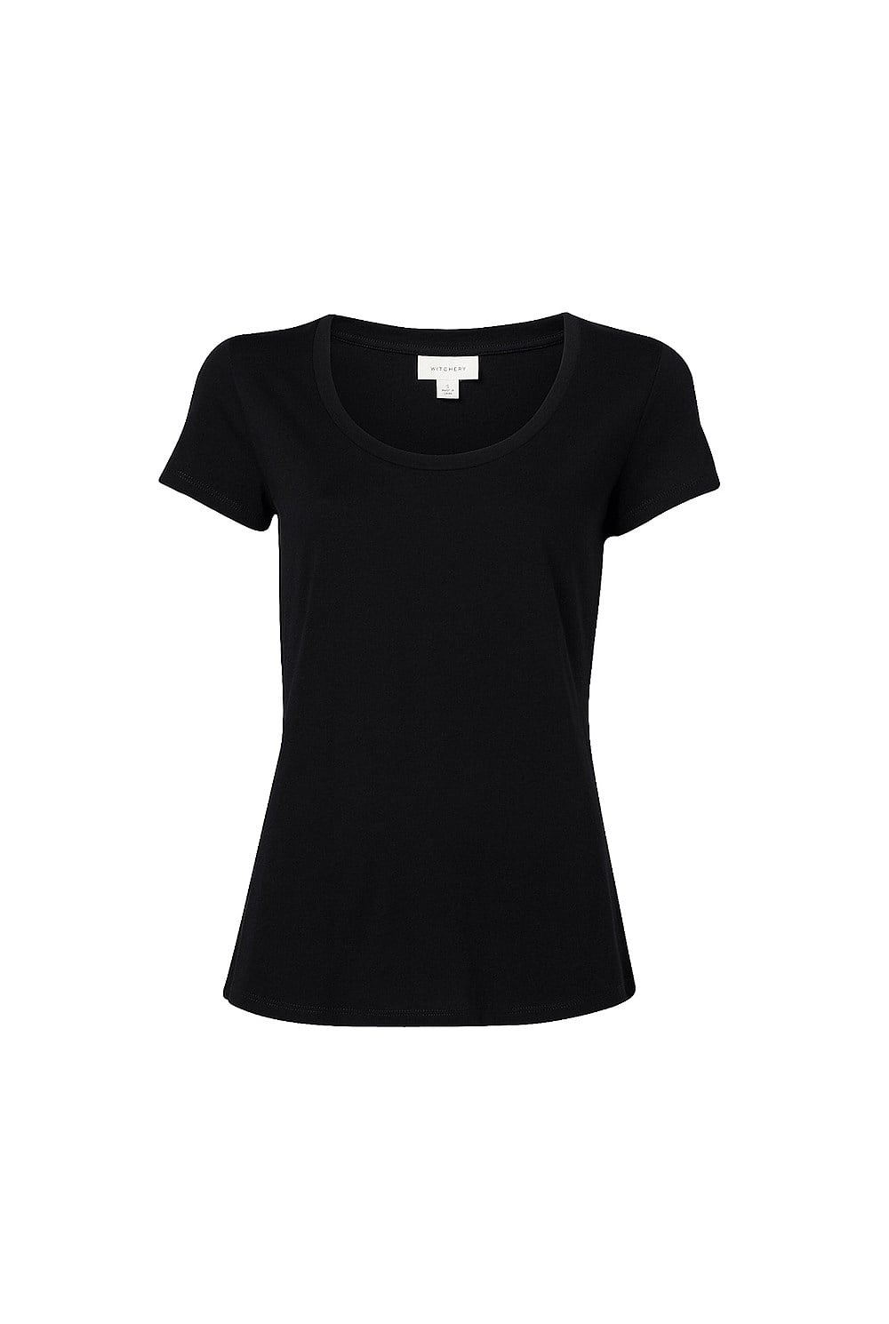 Cotton Basic Scoop Neck Tee