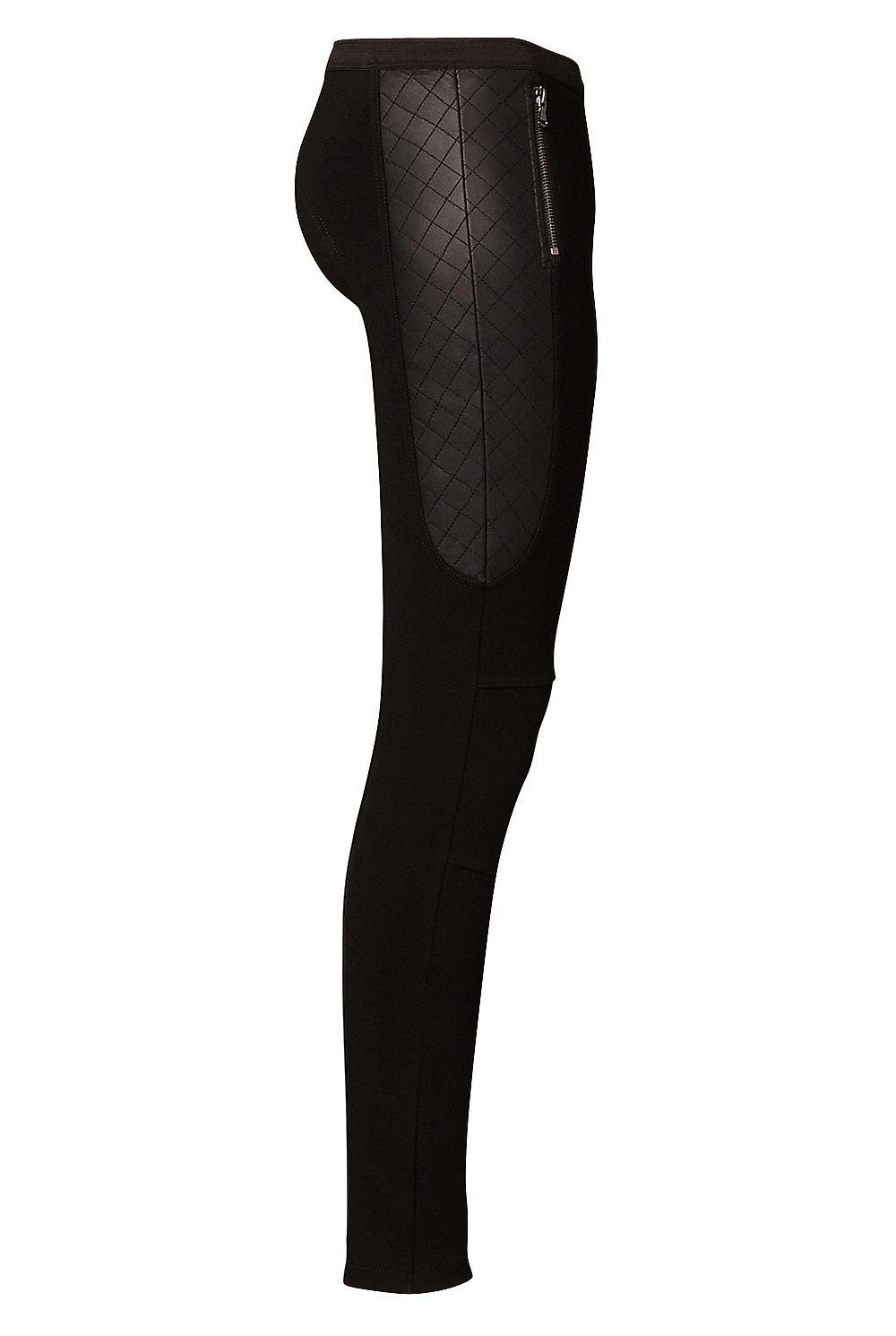 Leather Quilted Ponte