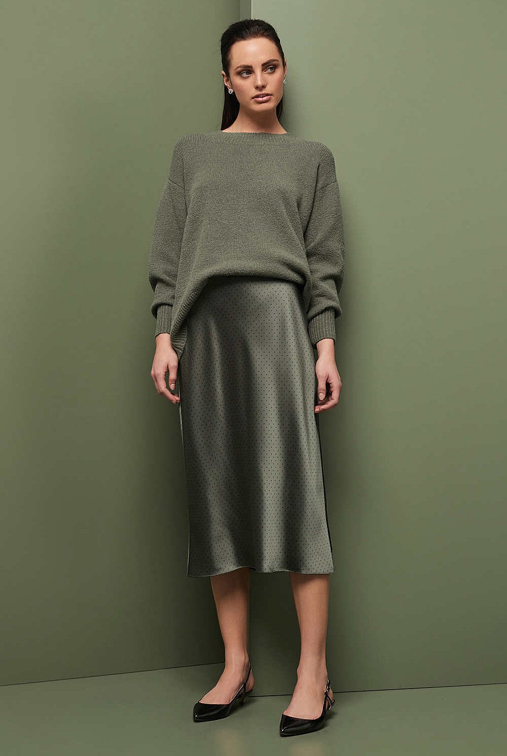 Print Slip Skirt