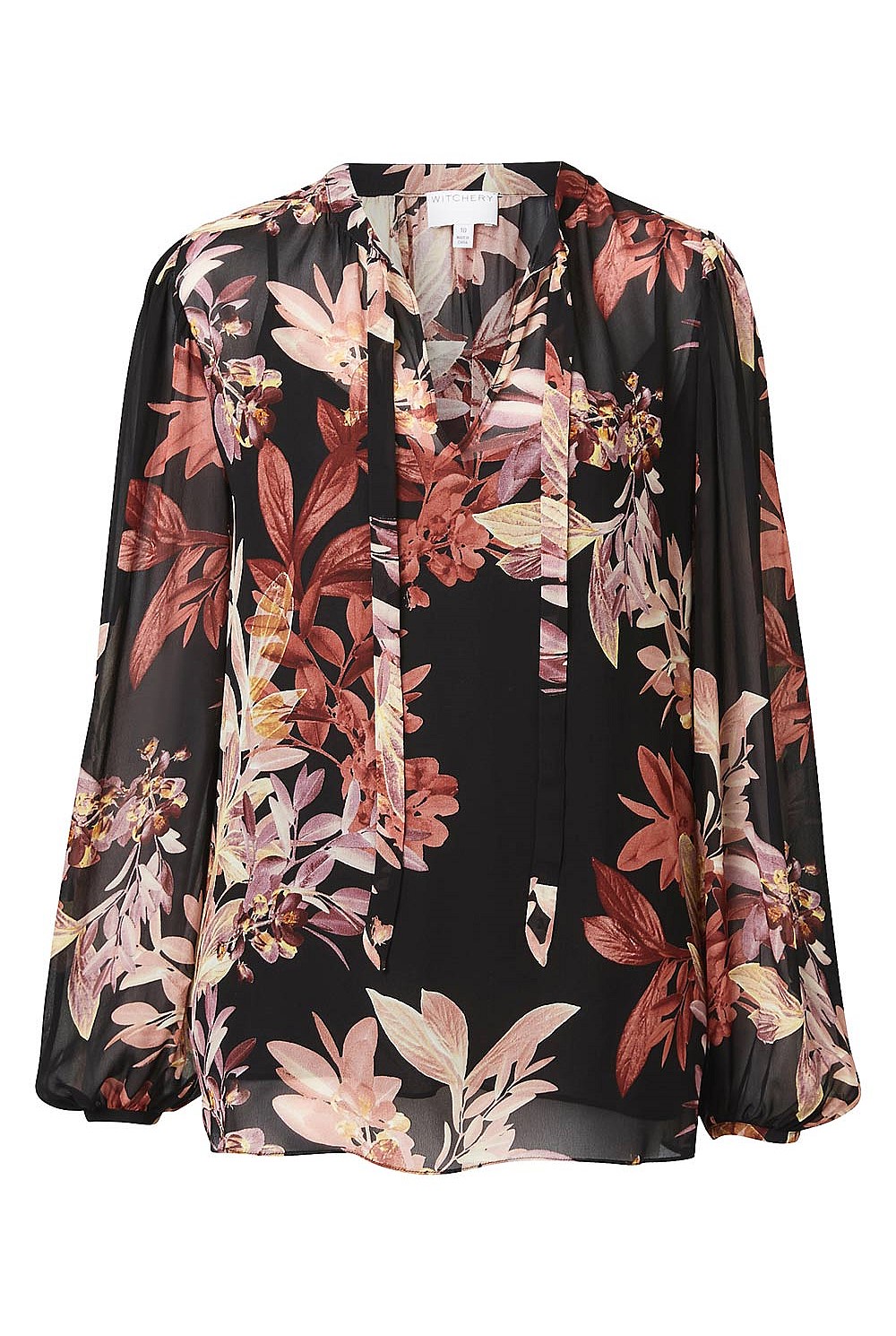 Print Georgette Puff Blouse