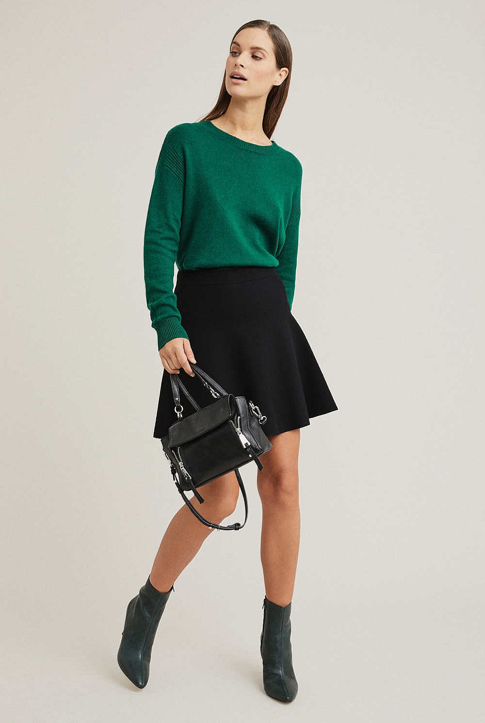 Hi Lo Crew Knit