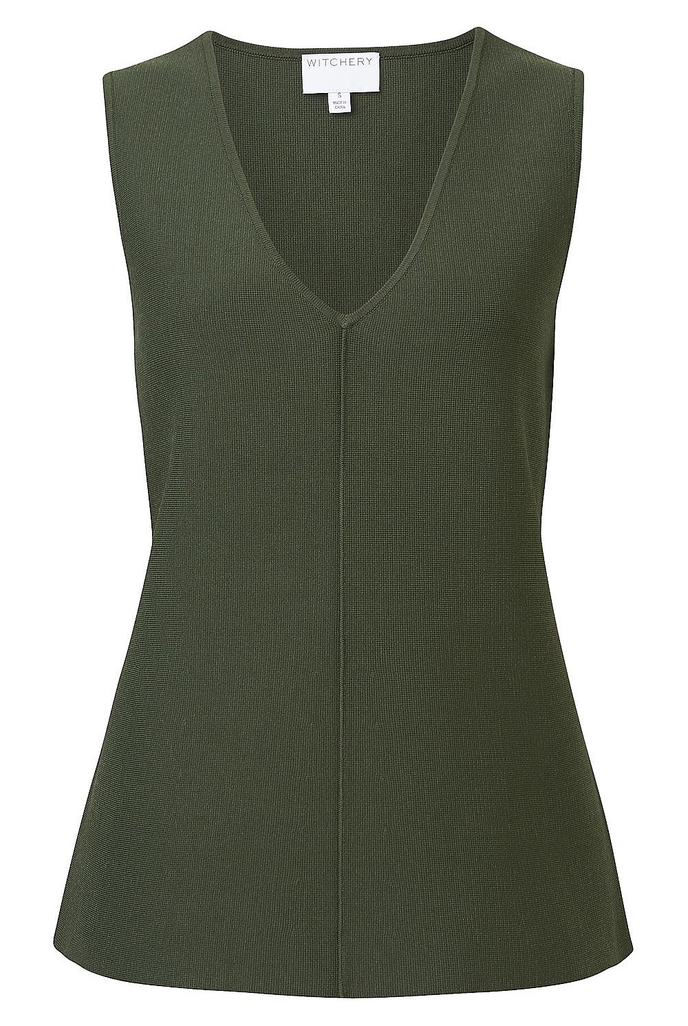 V Neck Belted Knit Tank