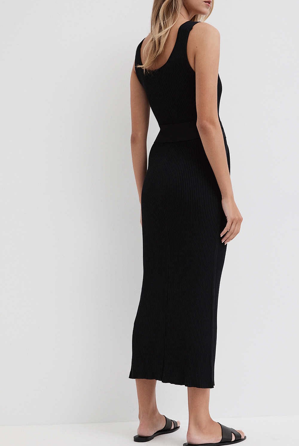 Belted Scoop Knit Dress