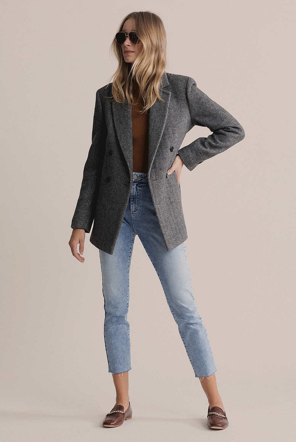 Rib High Neck Knit