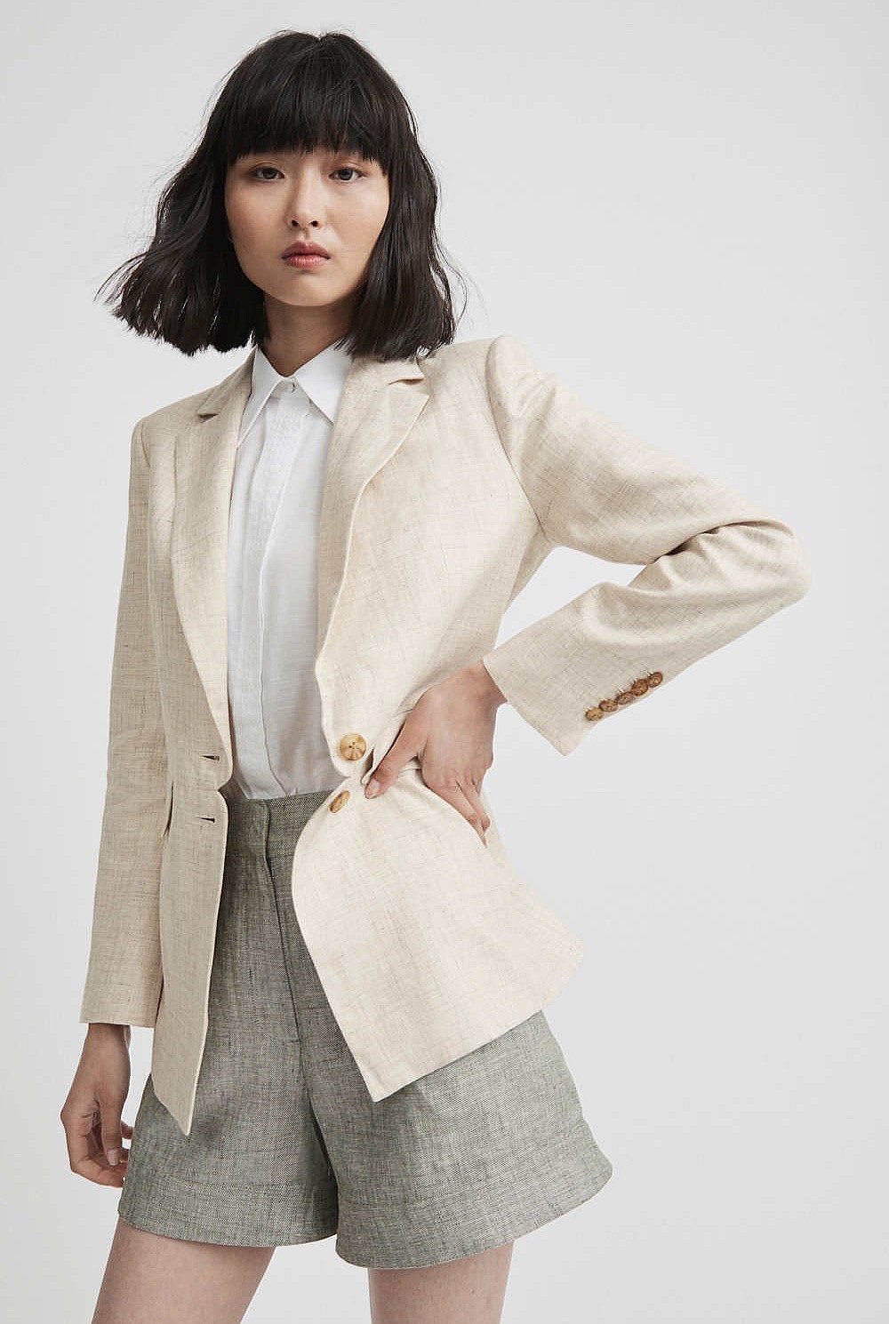 Single-Breasted Detail Blazer