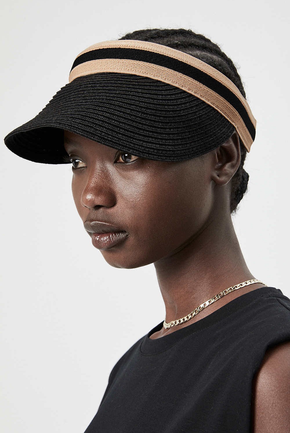 Stripe Trim Visor
