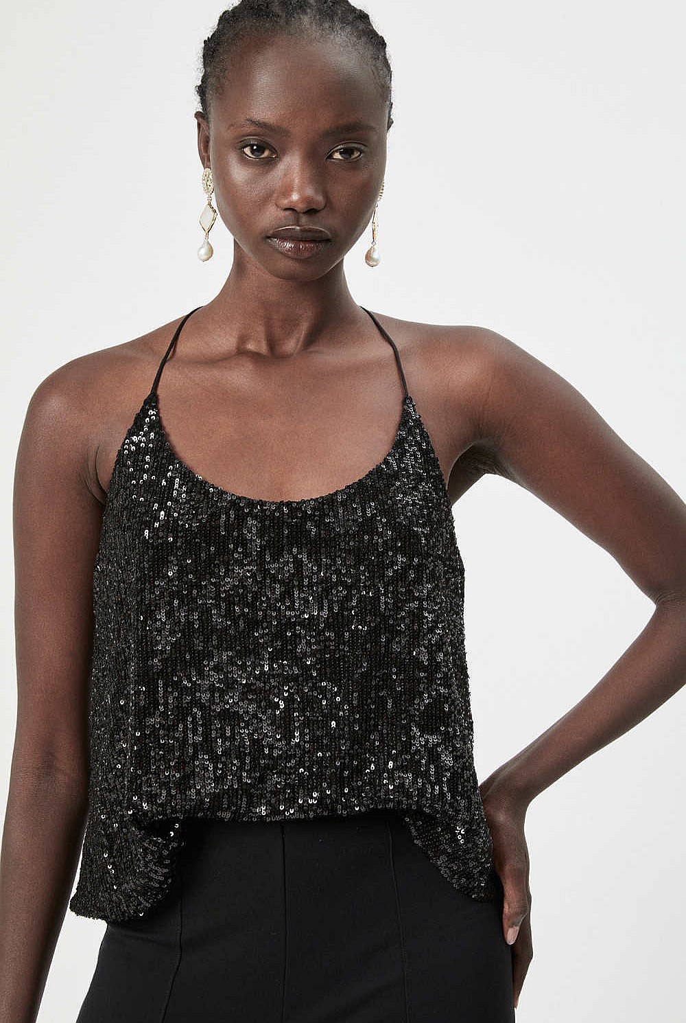 Sequin Halter Top