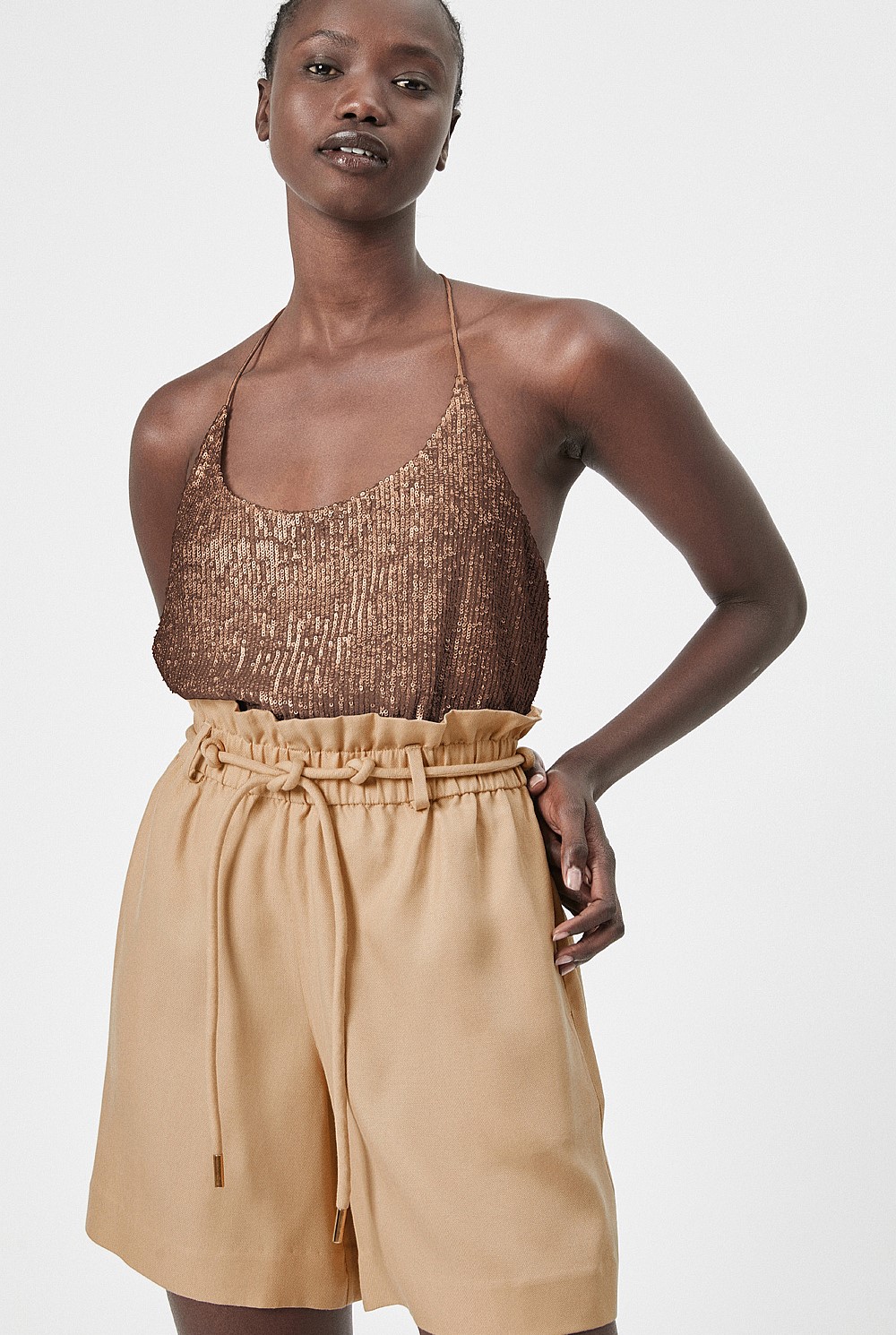 Sequin Halter Top