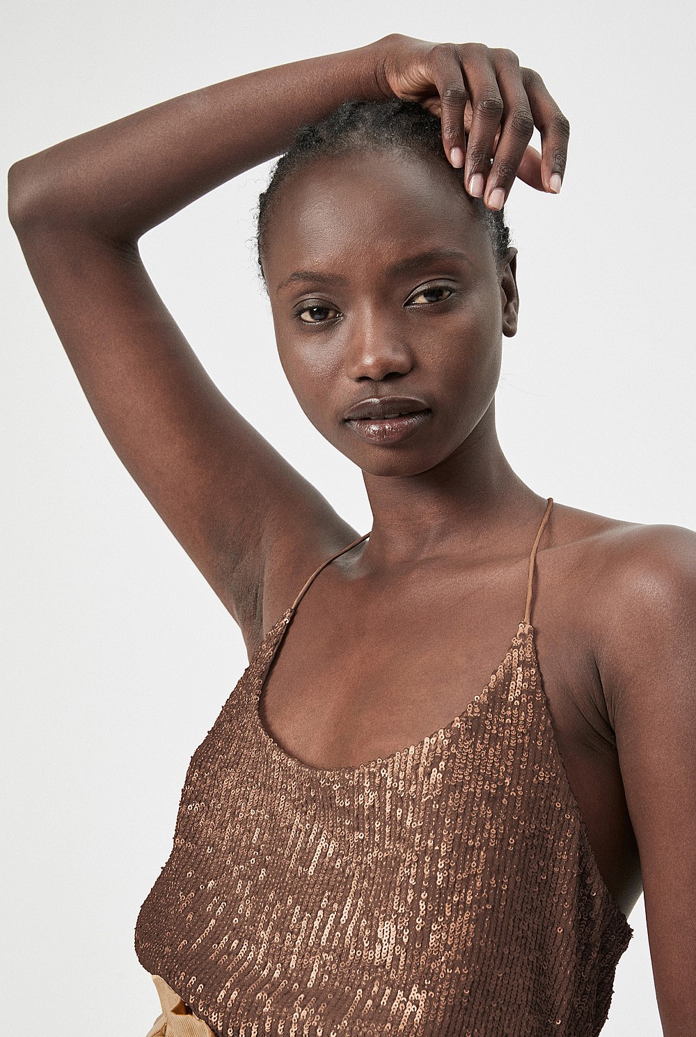 Sequin Halter Top