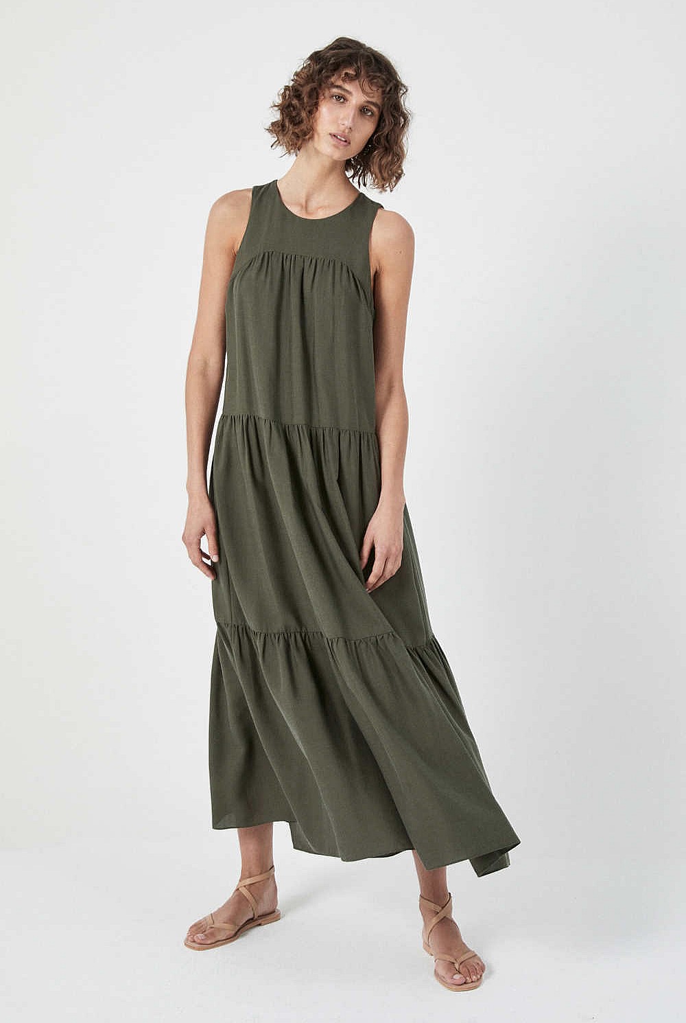 Yoke Tiered Dress