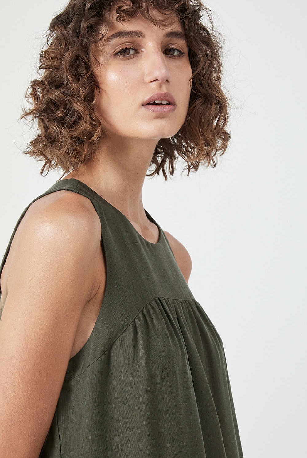 Yoke Tiered Dress