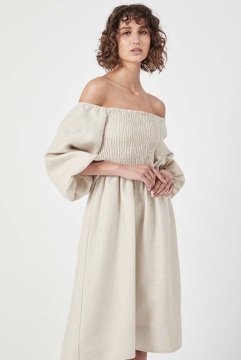 Shirred Bodice Dress