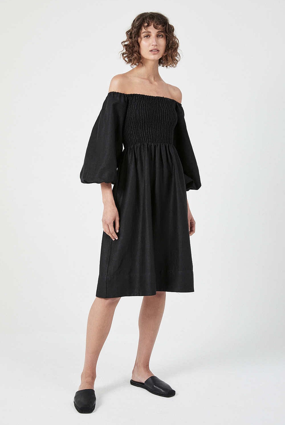 Shirred Bodice Dress