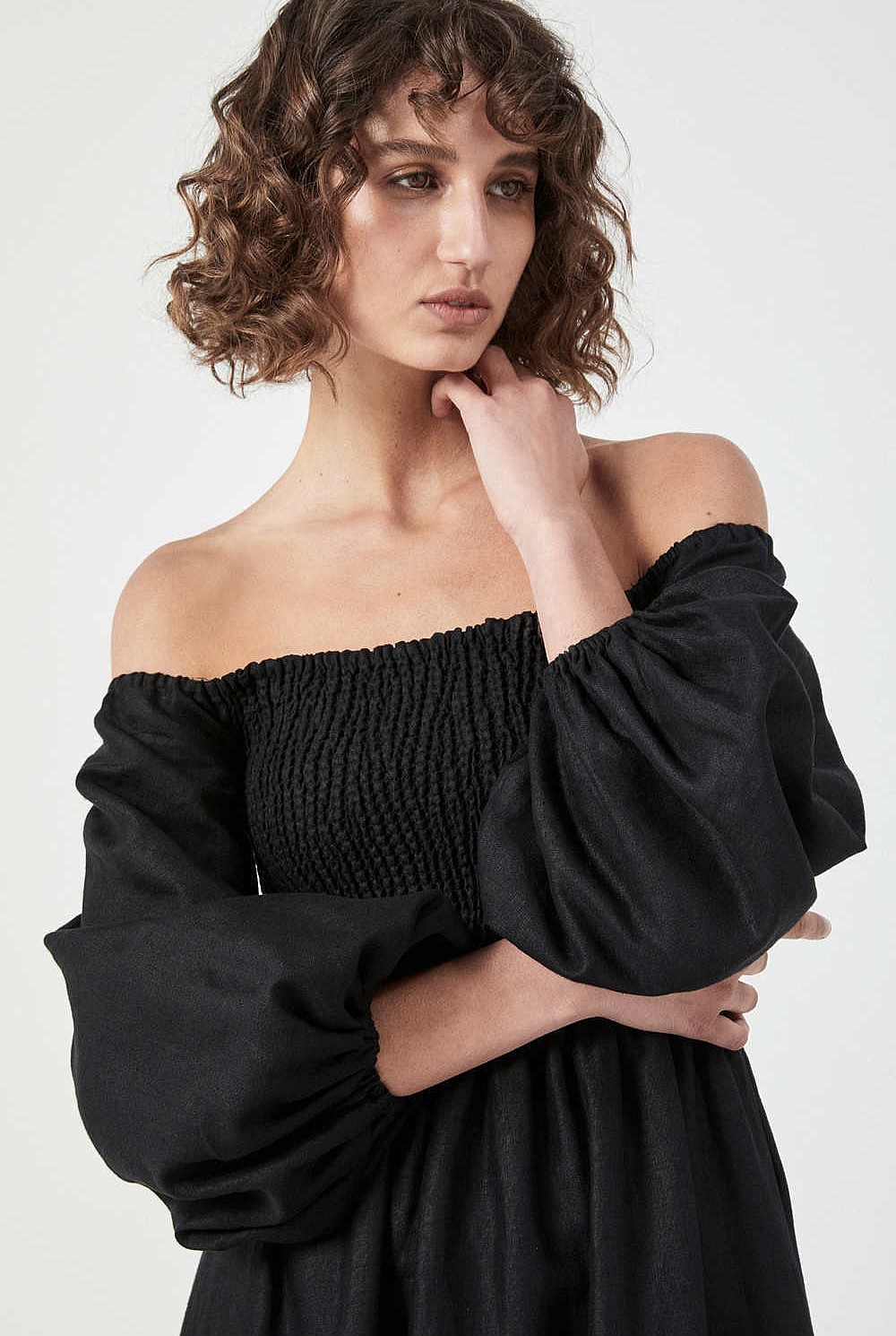 Shirred Bodice Dress