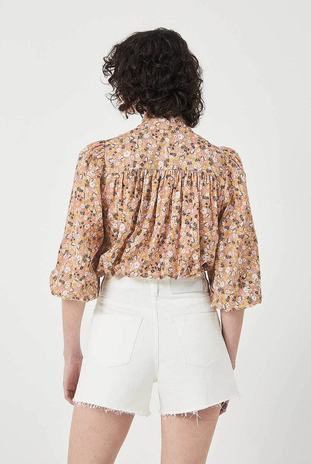 Floral High Neck Blouse