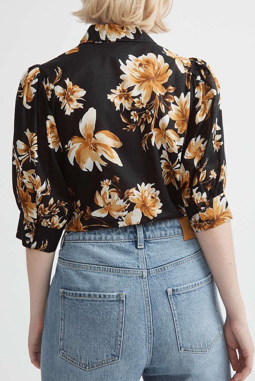 Print Puff Sleeve Shirt