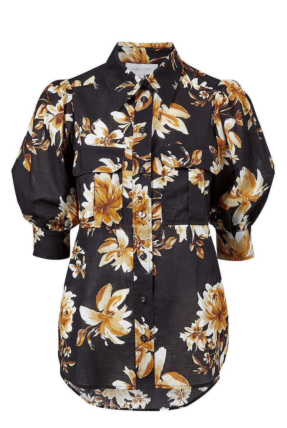 Print Puff Sleeve Shirt