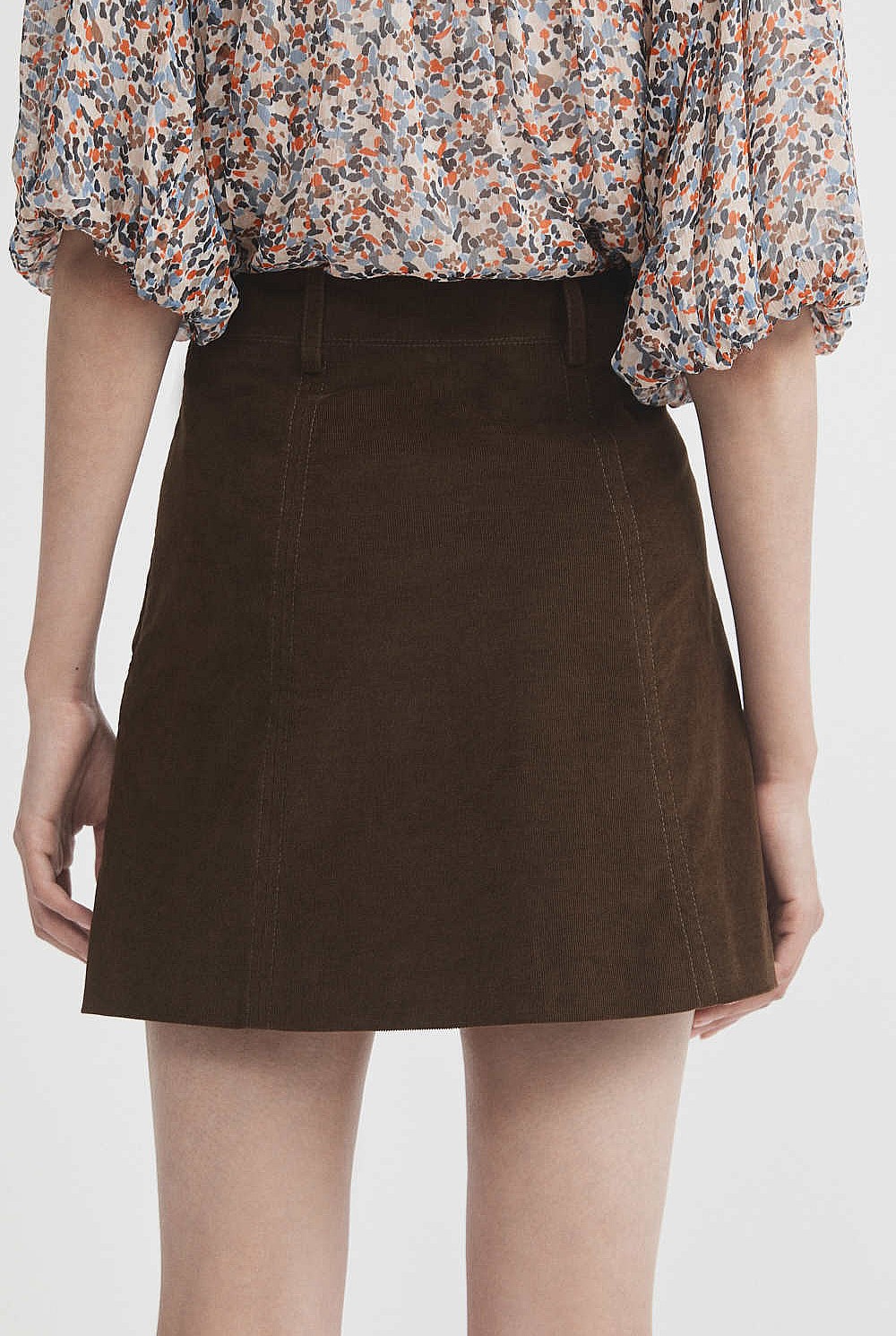 Top Stitch Mini Skirt