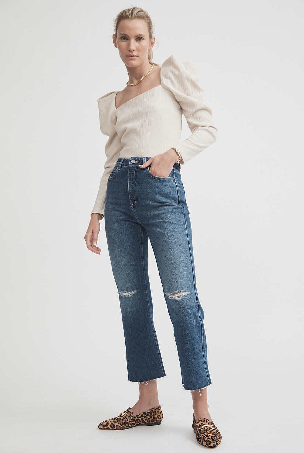 Textured Puff Sleeve Top