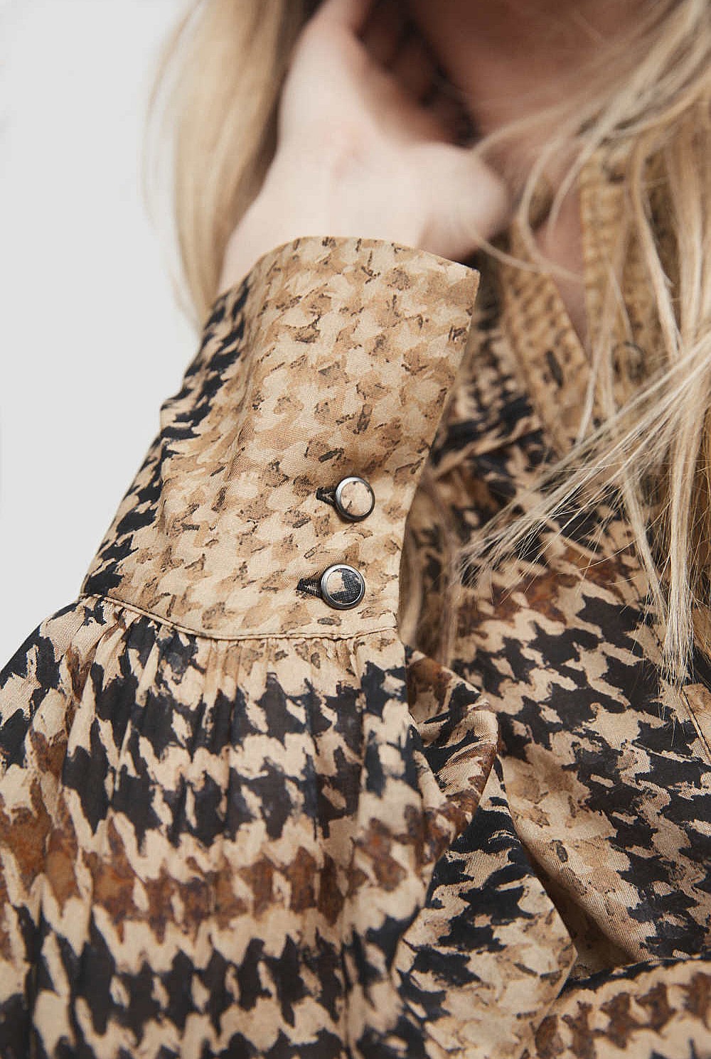 Pintuck Check Dress