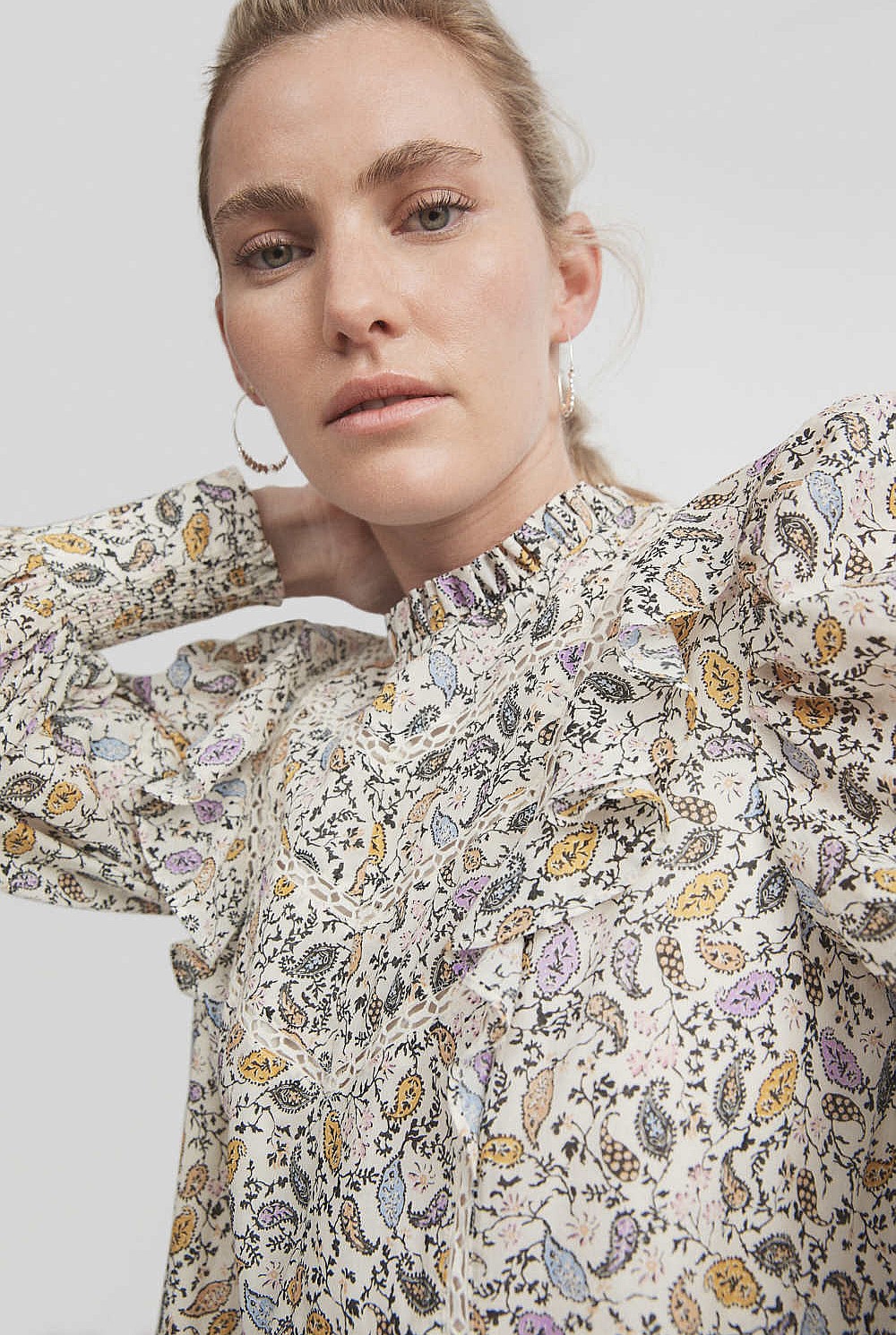 Print Trim Dress