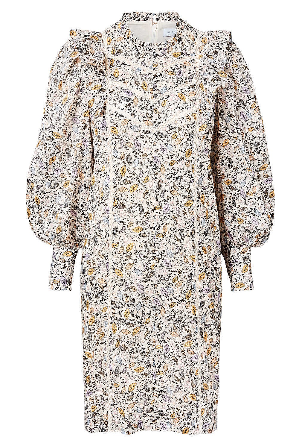 Print Trim Dress