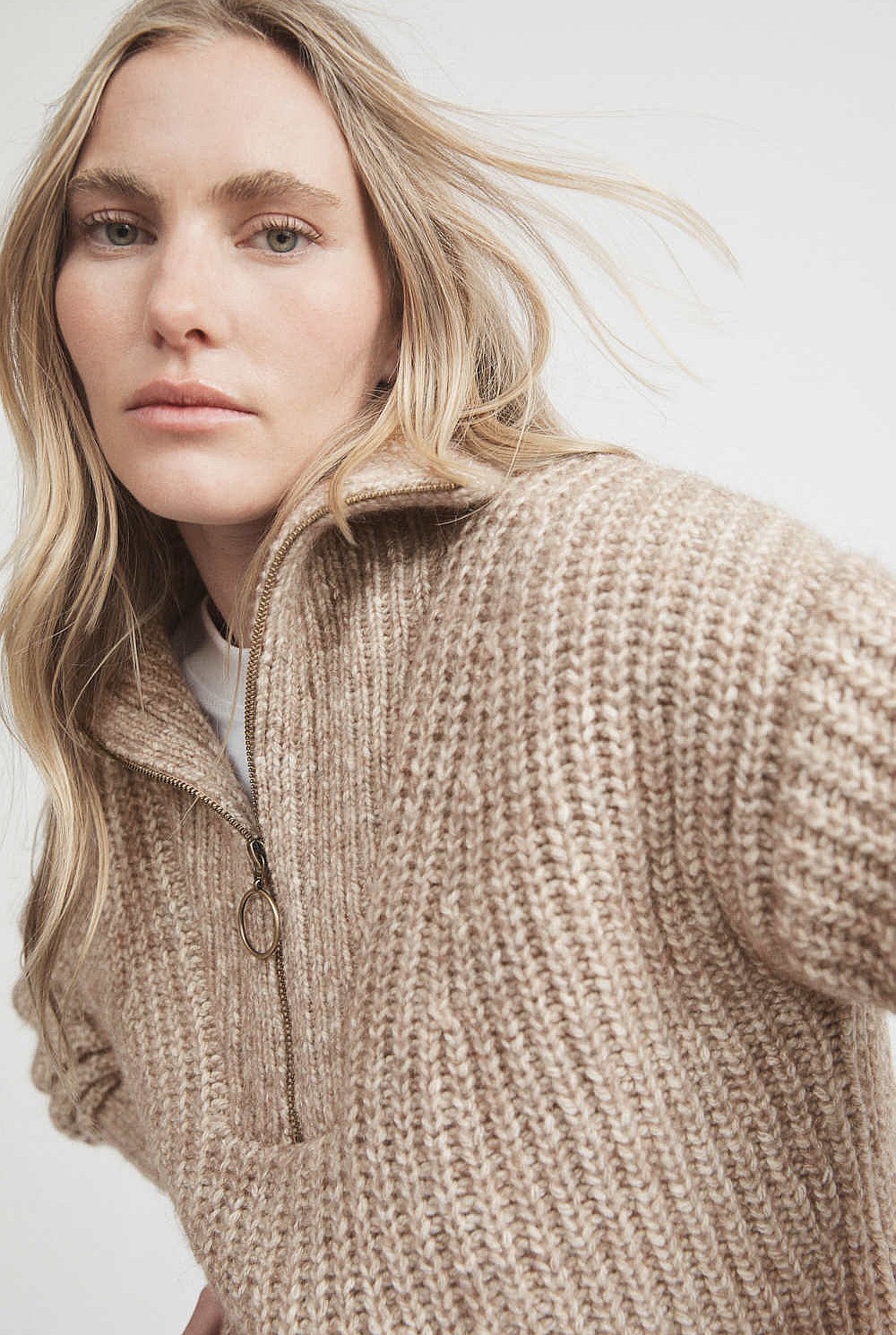 Fleck Zip Knit