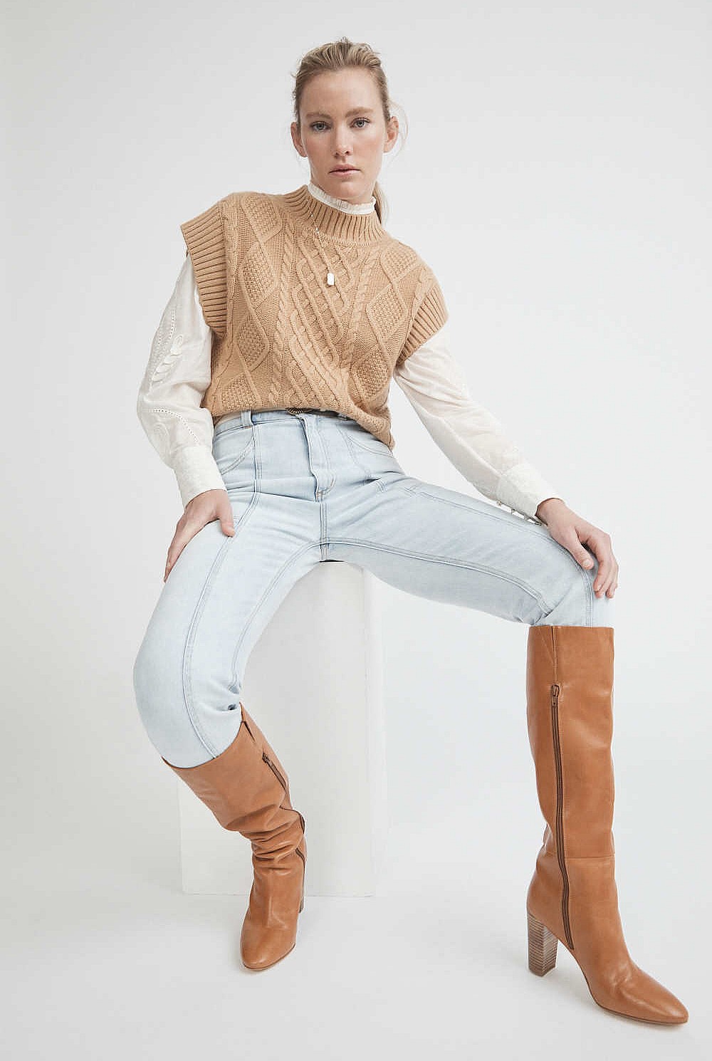 Cable Knit Vest