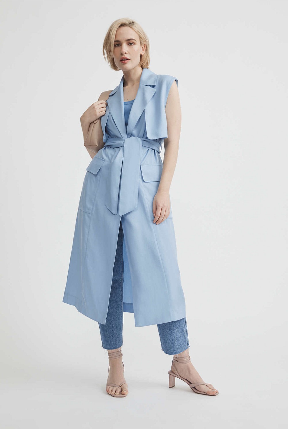Sleeveless Trench Coat