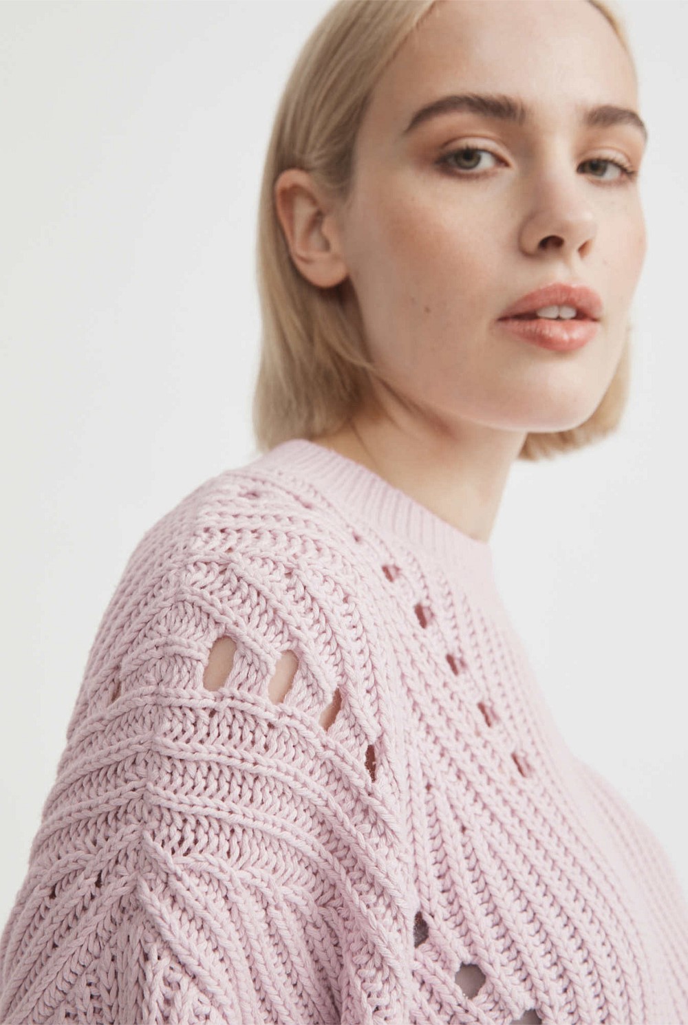 Pointelle Slouch Knit
