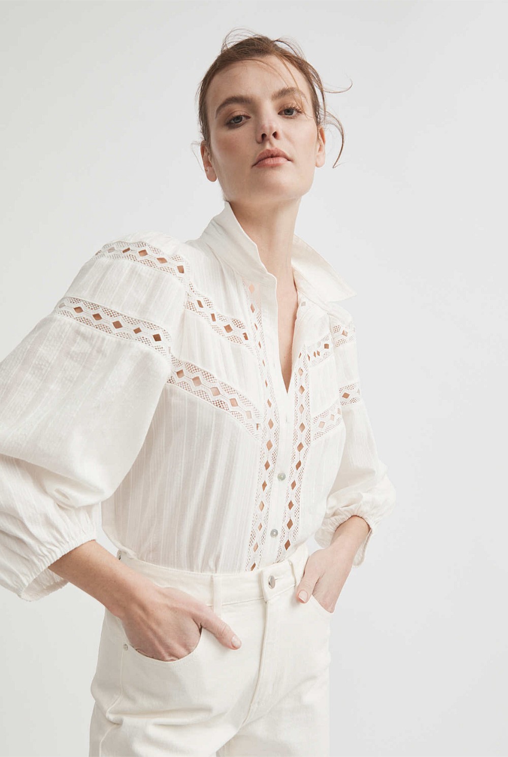 Lace Trim Blouse