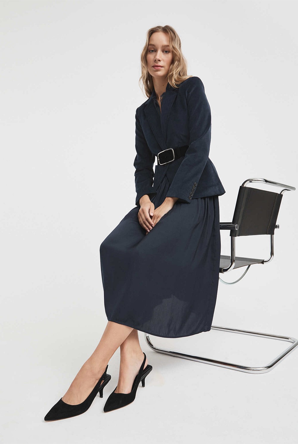 Gwen 65mm Suede Sling Back