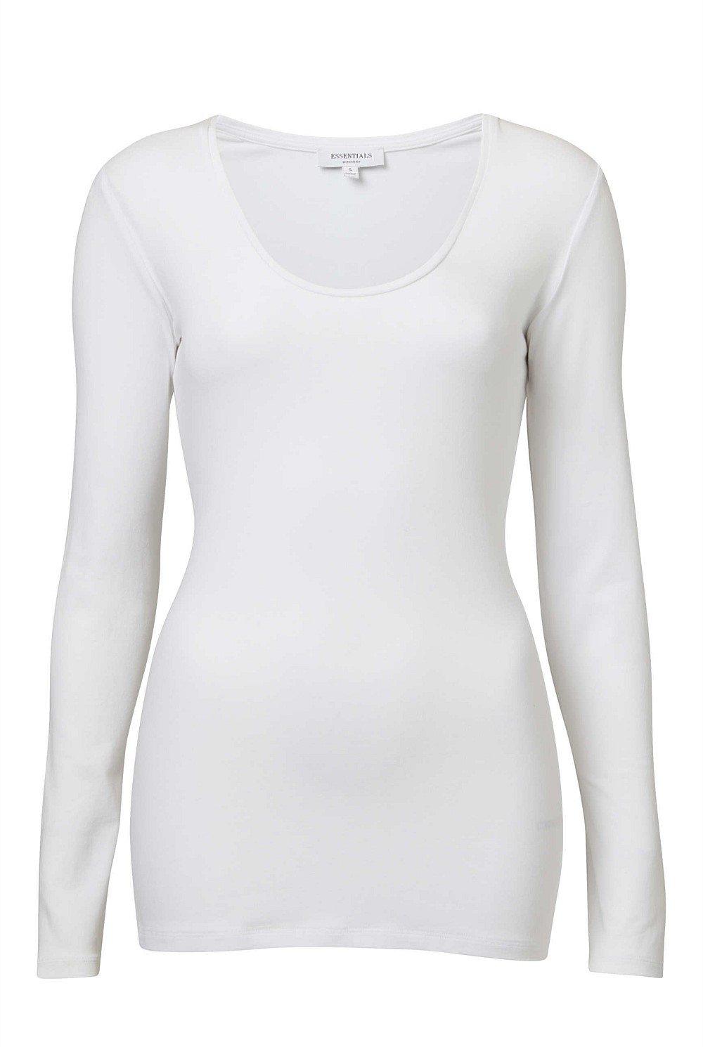 Cotton Long Sleeve Scoop Top