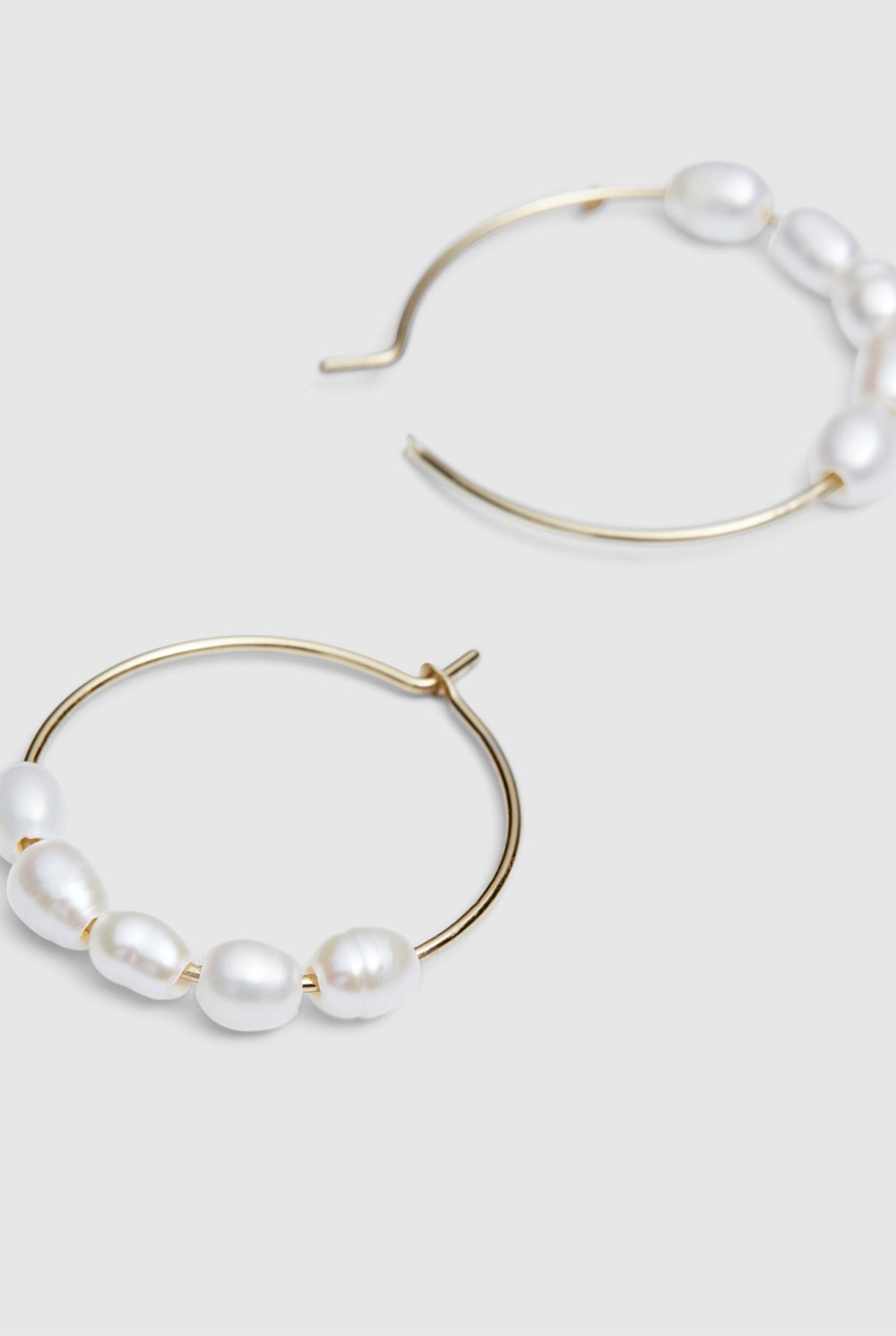 Mini Pearl Hoops