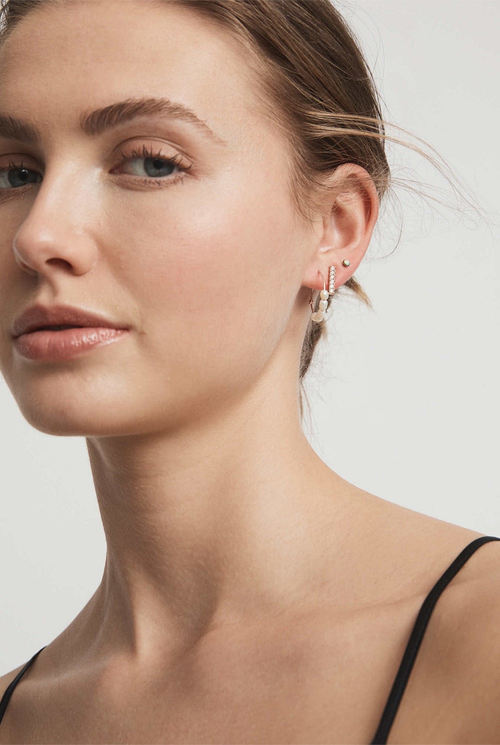 Mini Pearl Hoops