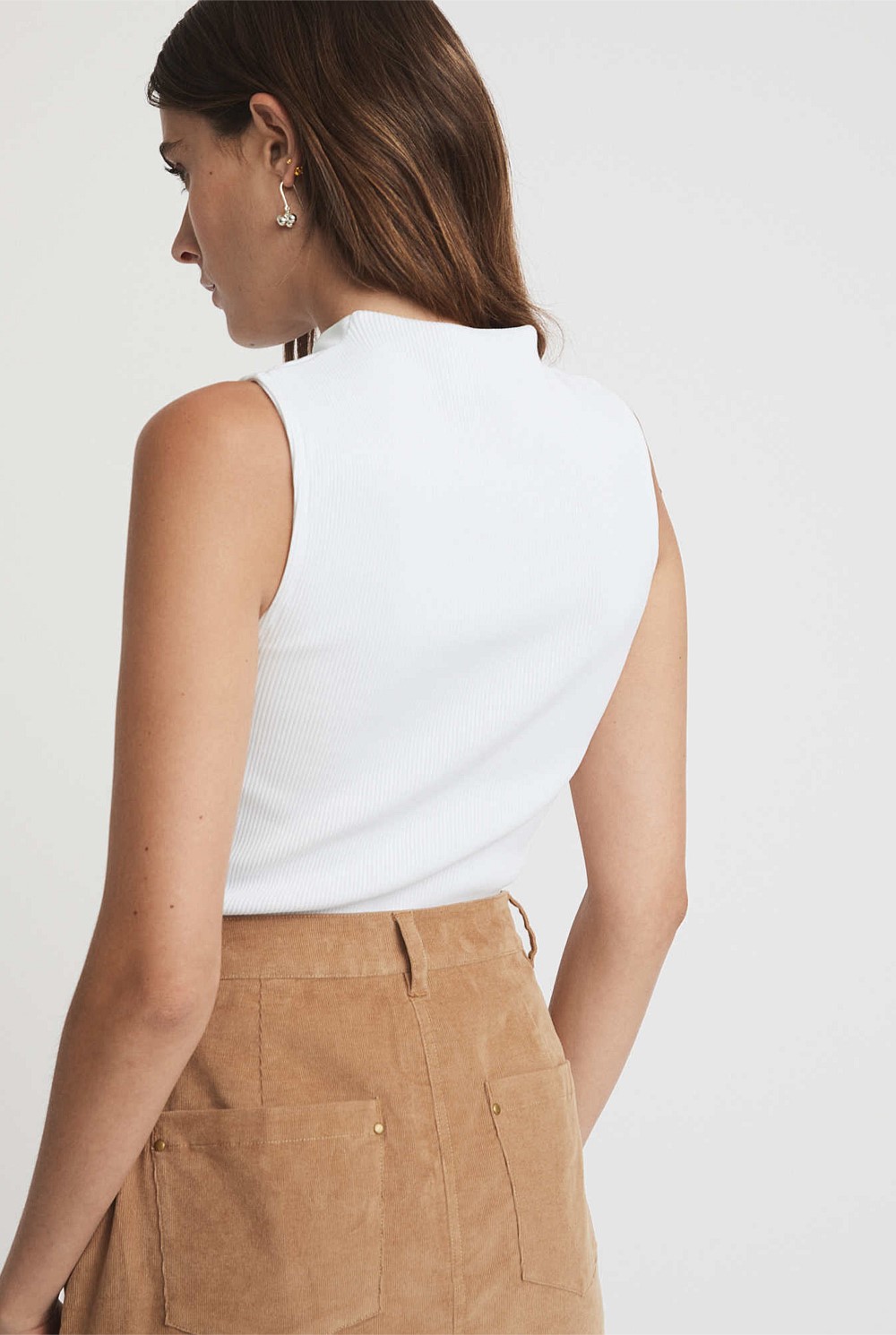 Cotton Hi Neck Tank