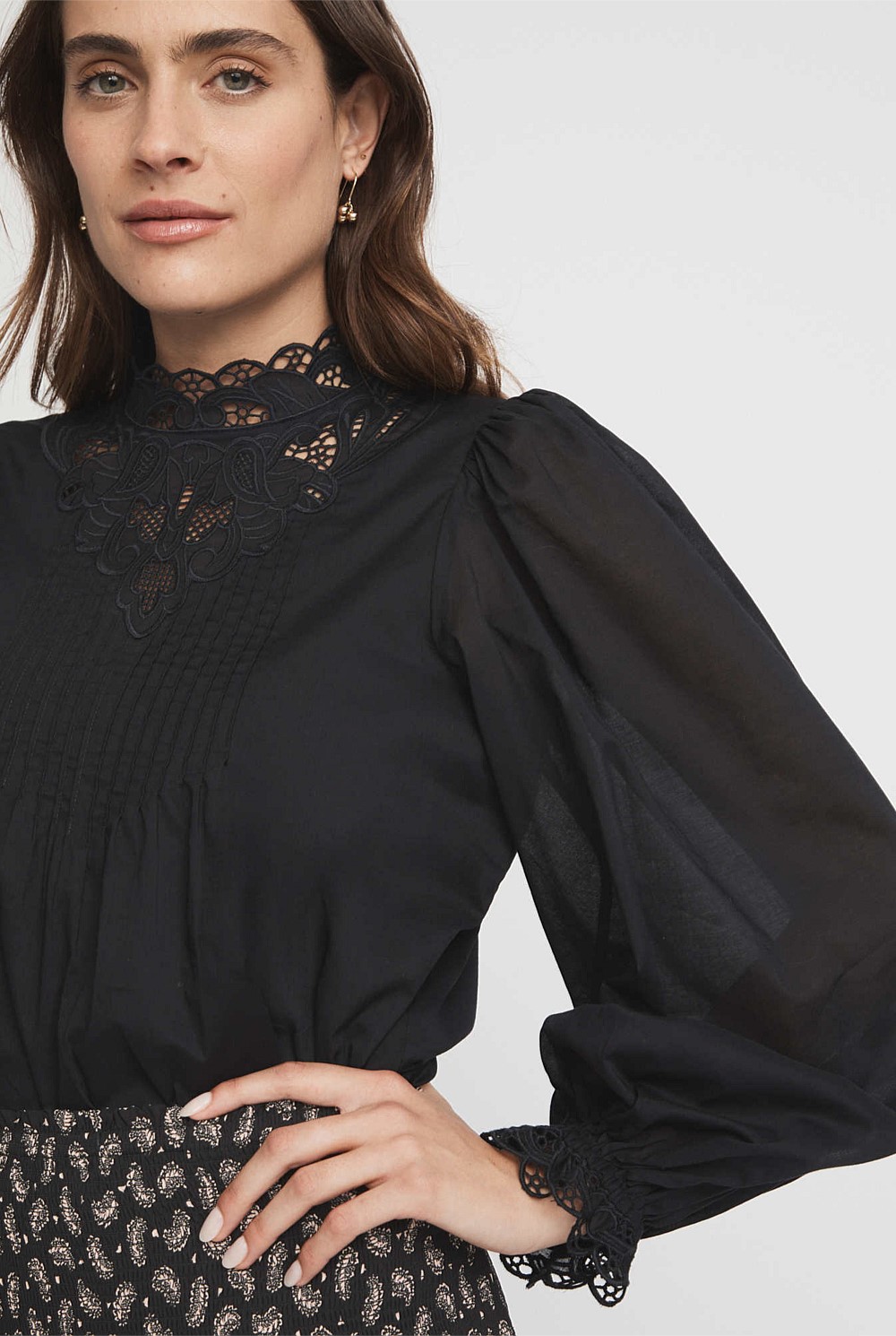 Lace Insert Blouse