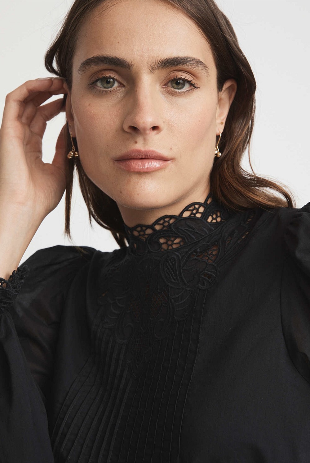Lace Insert Blouse